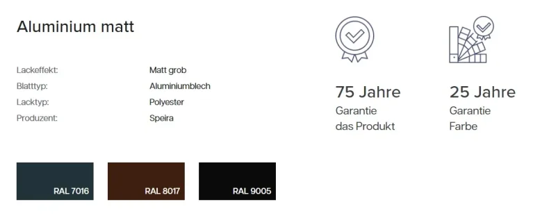 Pfannenblech Centro Aluminium