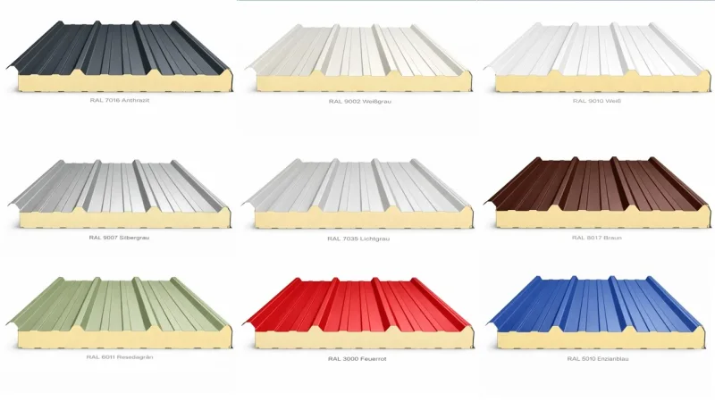 Sandwichplatten Dach Nutzbreite: 1000 mm